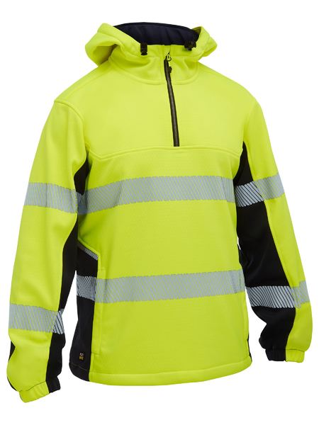 Bisley Flx & Move  Hi Vis Taped Liquid Repellent Fleece Hoodie (BK6571T)