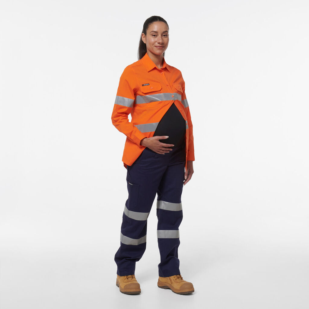 King Gee Womens Workcool Maternity Reflective Bio Motion Pant (K43007)