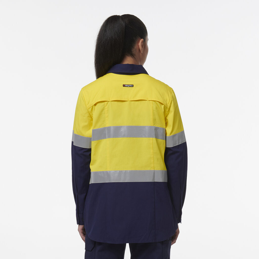 King Gee Women's Workcool Maternity Reflective Shirt (K44234)