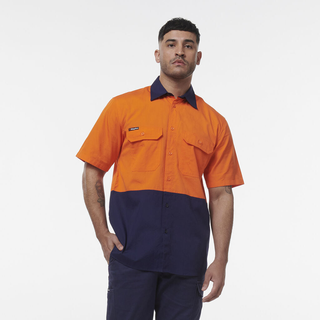 King Gee Workcool Vented Spliced Short Sleeve Shirt (K54008)