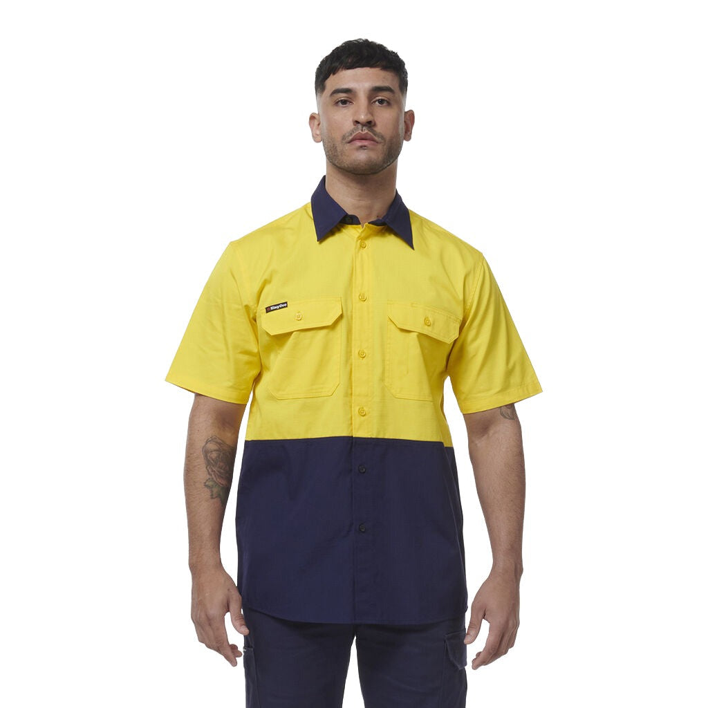 King Gee Workcool Vented Spliced Short Sleeve Shirt (K54008)