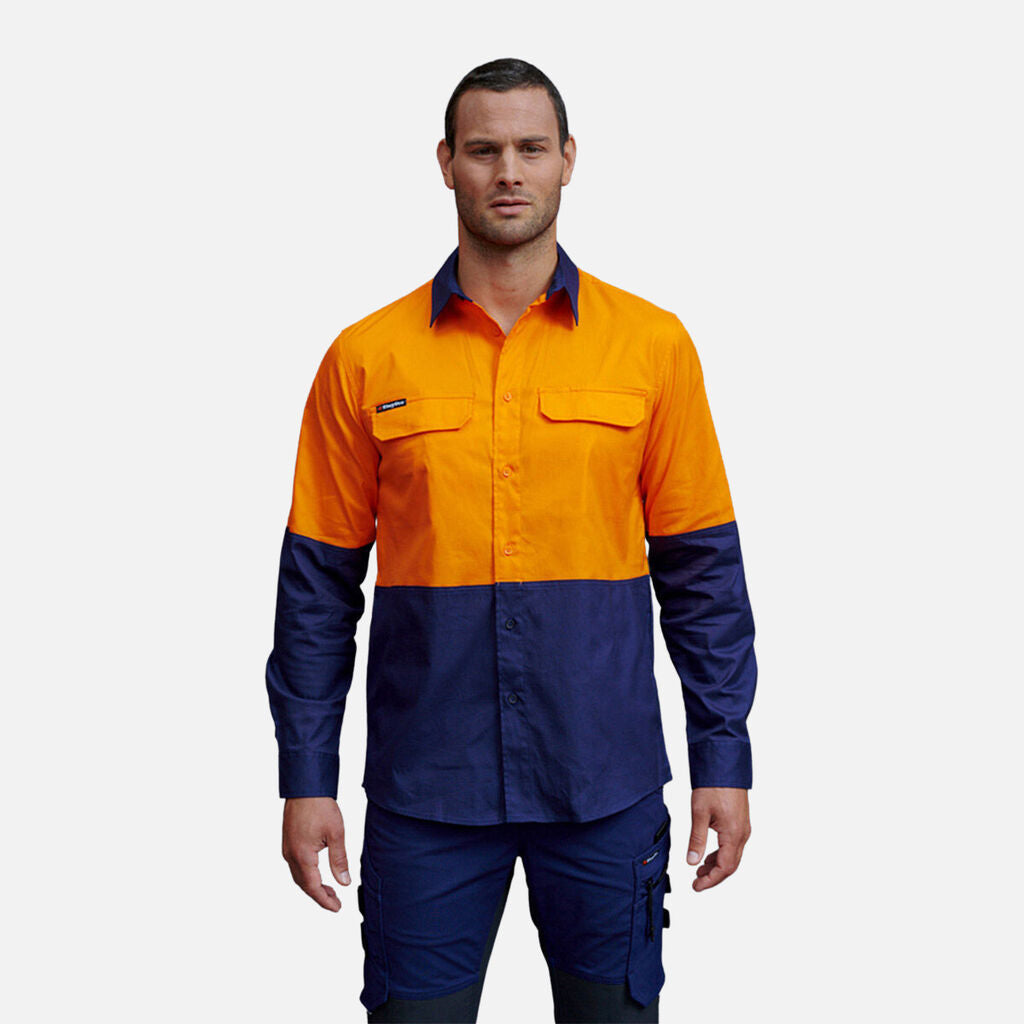 King Gee Workcool Pro Hi-Vis Stretch Long Sleeve Work Shirt (K54027)