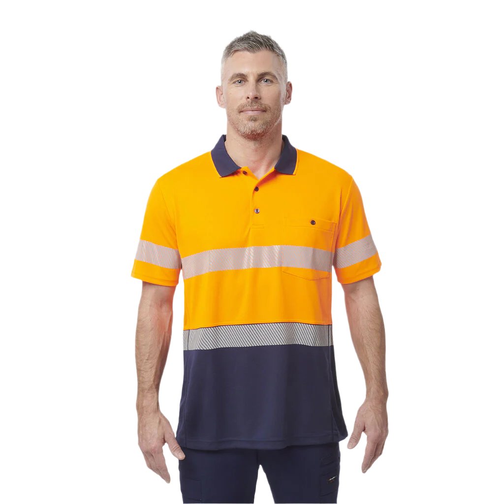 King Gee Workcool Hyperfreeze Spliced Polo Short Sleeve with Segmented Tape (K54215 )