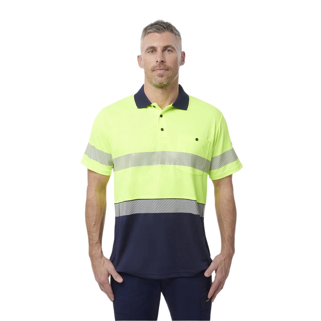 King Gee Workcool Hyperfreeze Spliced Polo Short Sleeve with Segmented Tape (K54215 )