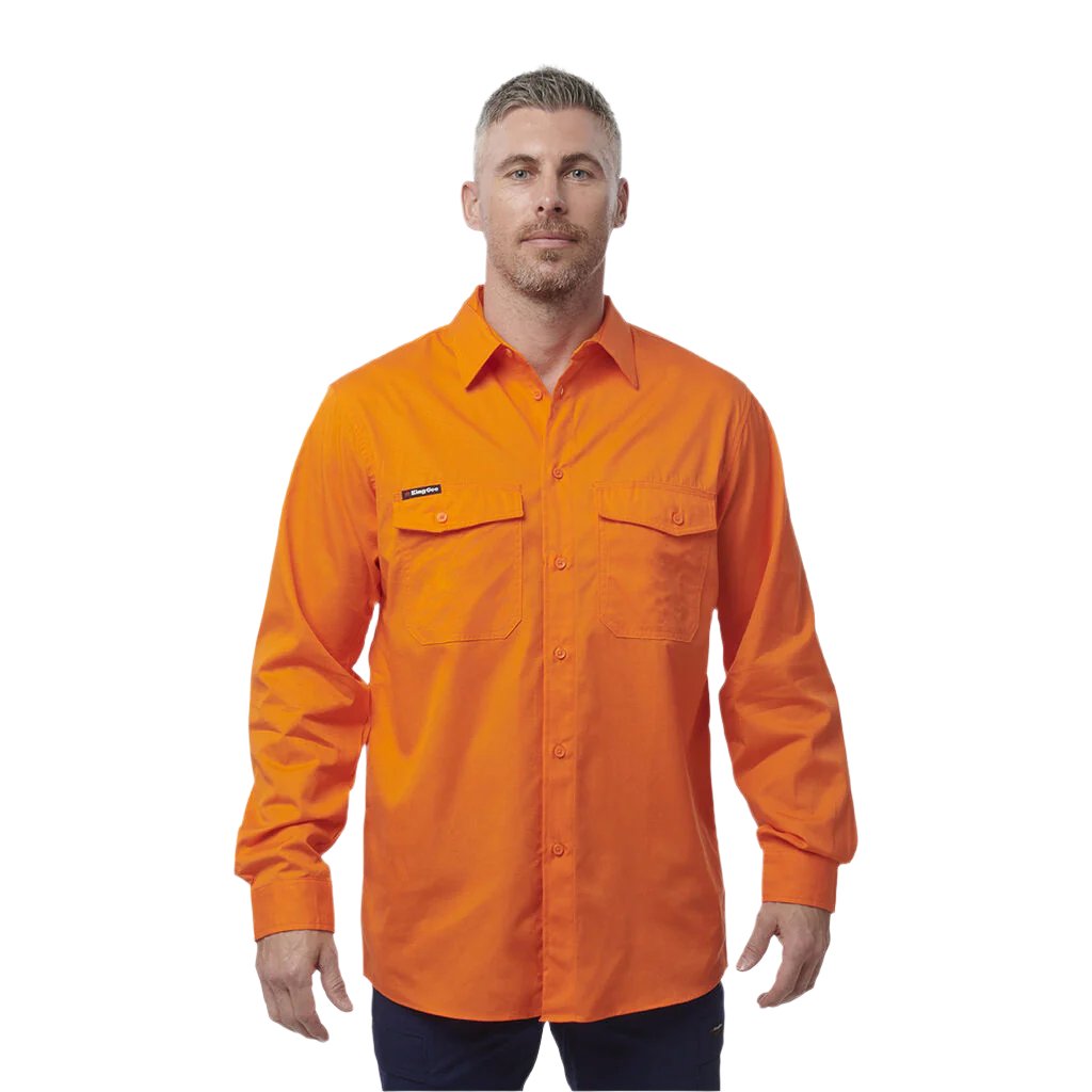 King Gee Workcool 2 Hi-Vis Long Sleeve Drill Work Shirt (K54805)