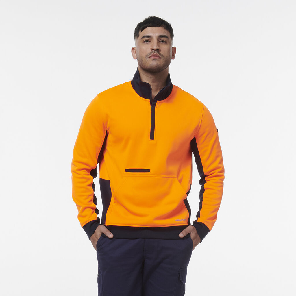 King Gee Hi Vis Spliced 1/4 Zip Fleece (K55047)