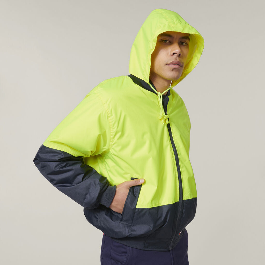 Hard Yakka Core Hi-Vis 2 Tone Waterproof Bomber Jacket (Y06670)