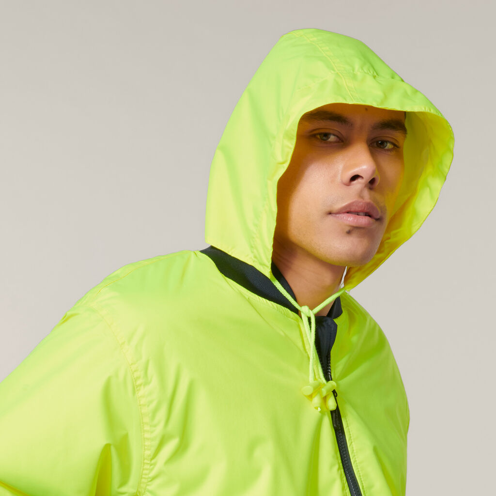 Hard Yakka Core Hi-Vis 2 Tone Taped Waterproof Bomber Jacket (Y06675)