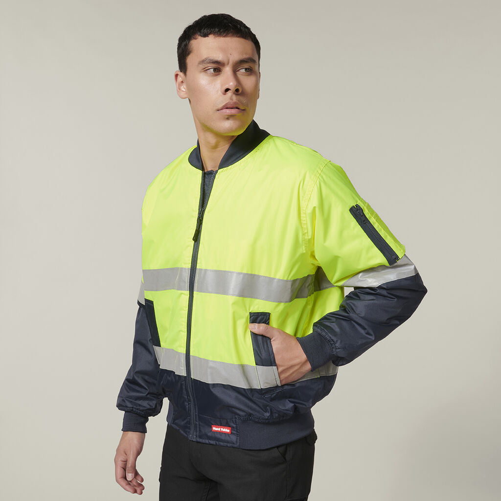 Hard Yakka Core Hi-Vis 2 Tone Taped Waterproof Bomber Jacket (Y06675)