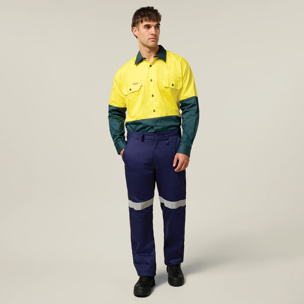 Hard Yakka Core Hi-Vis 2 Tone Vented Long Sleeve Shirt (Y07558)