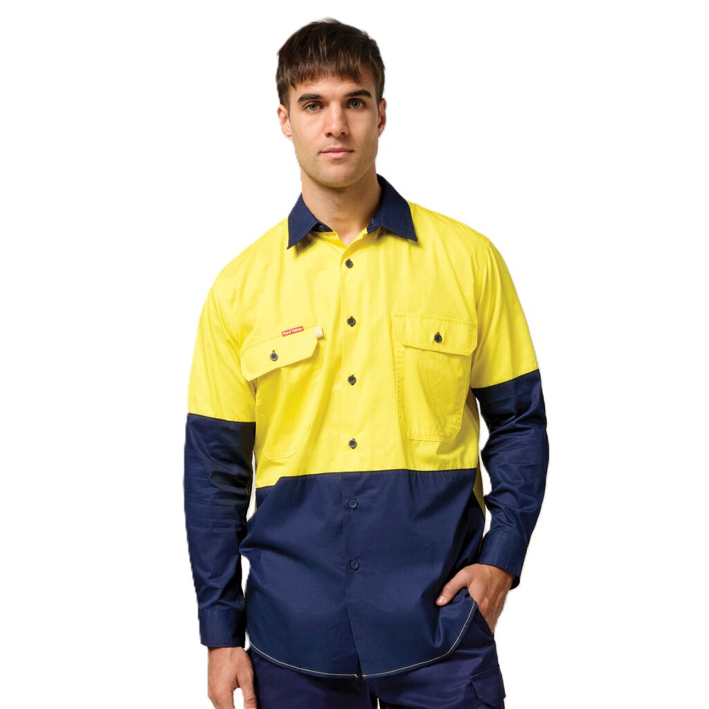 Hard Yakka Core Hi-Vis 2 Tone Vented Long Sleeve Shirt (Y07558)