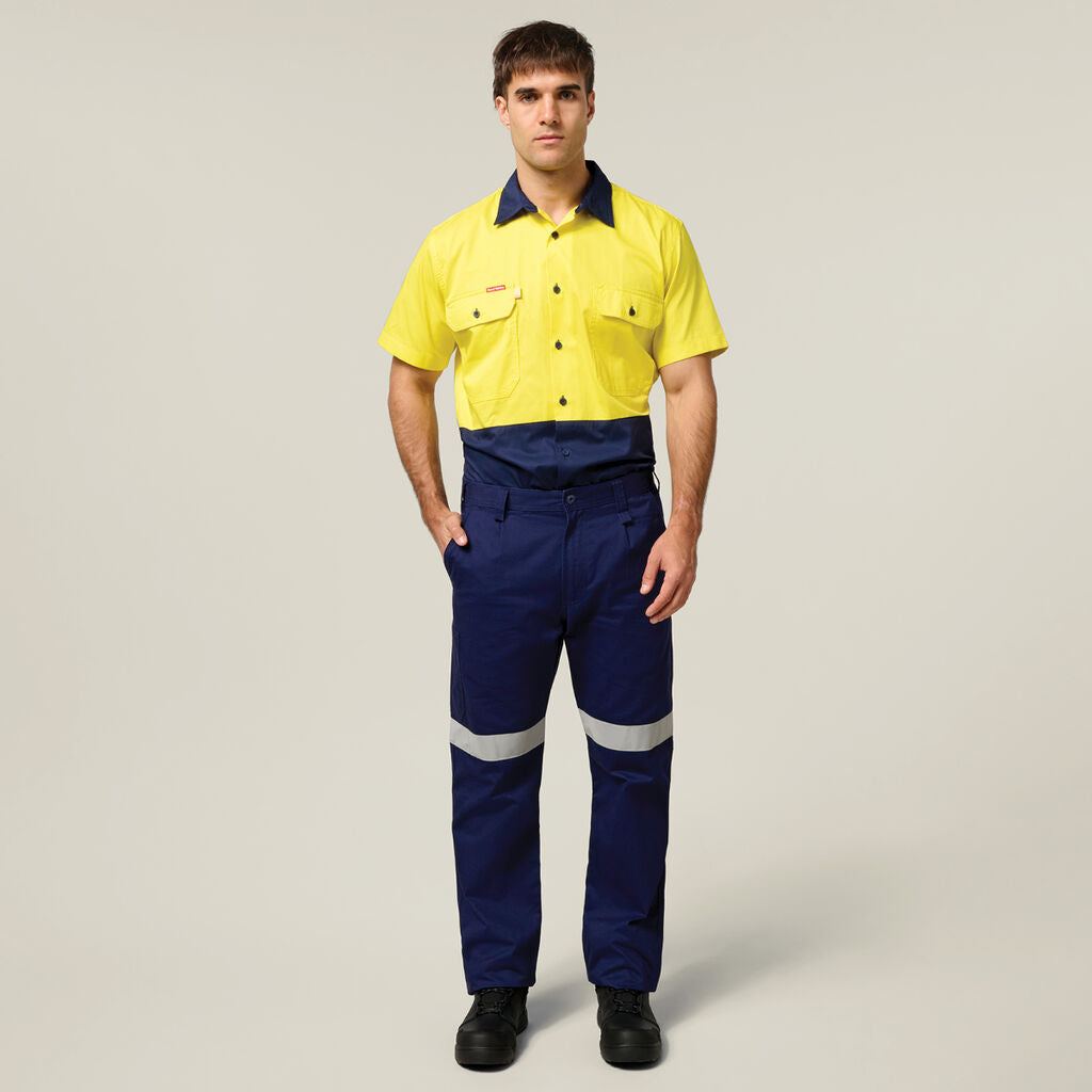 Hard Yakka Core Hi-Vis 2 Tone Vented Short Sleeve Shirt (Y07559)