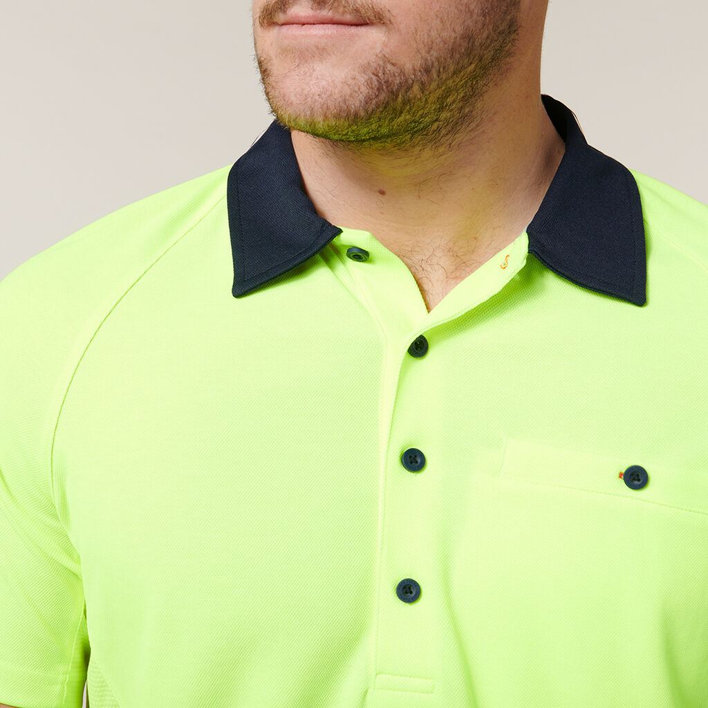 Hard Yakka Core Hi-Vis 2 Tone Vented Short Sleeve Polo (Y11396)