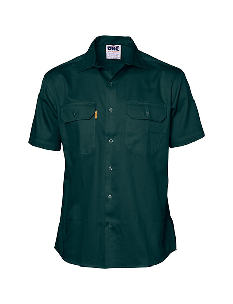 DNC Cotton Drill S/S Work Shirt - Short Sleeve (3201)