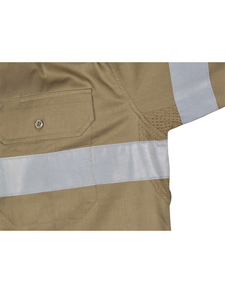 DNC Hi Vis Cool Breeze Cotton L/S Shirt With Generic R/T (3967