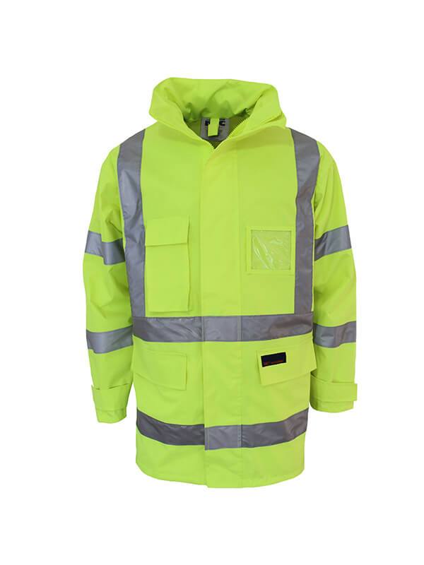 Dnc HiVis "X" back Rain jacket Biomotion tape (3996)