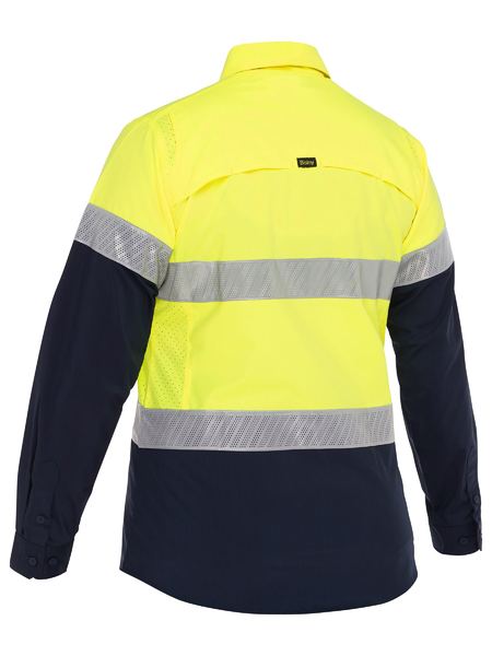 Bisley Women's X Airflow™ Hi Vis Taped Stretch Ripstop Shirt (BL6491T)