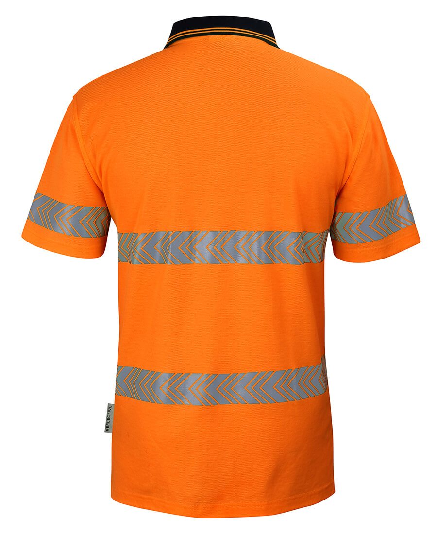 JB's Hi Vis (D+N) Cotton Back S/S Segmented Tape Polo