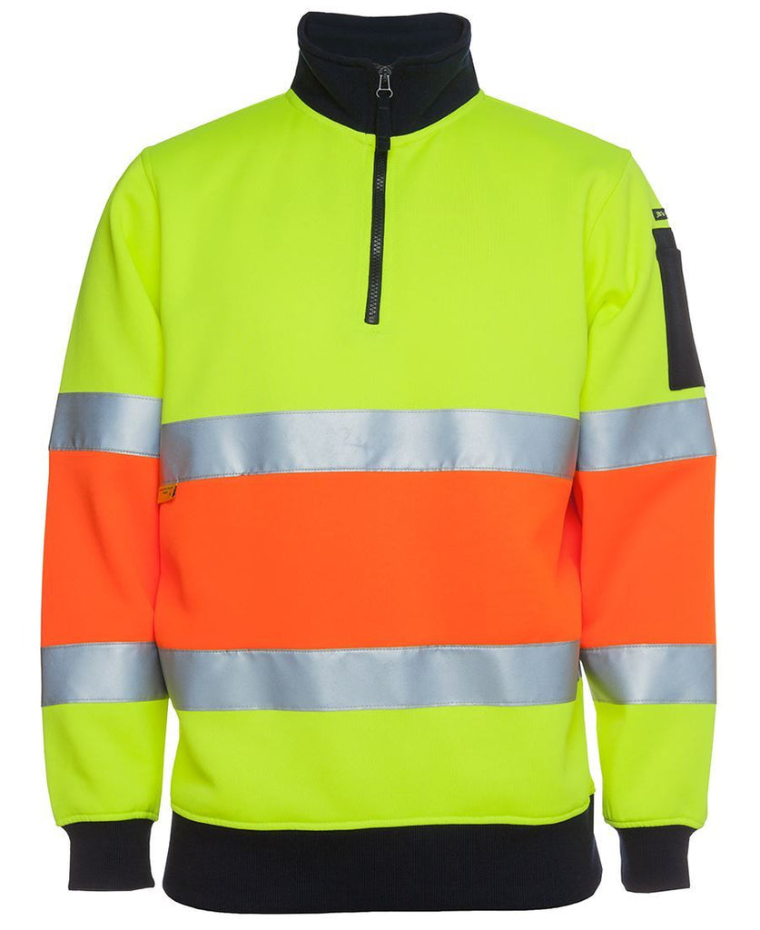 JB's Hi Vis 1/2 Zip D+N Fleecy Sweat - Adults (6HZFS)