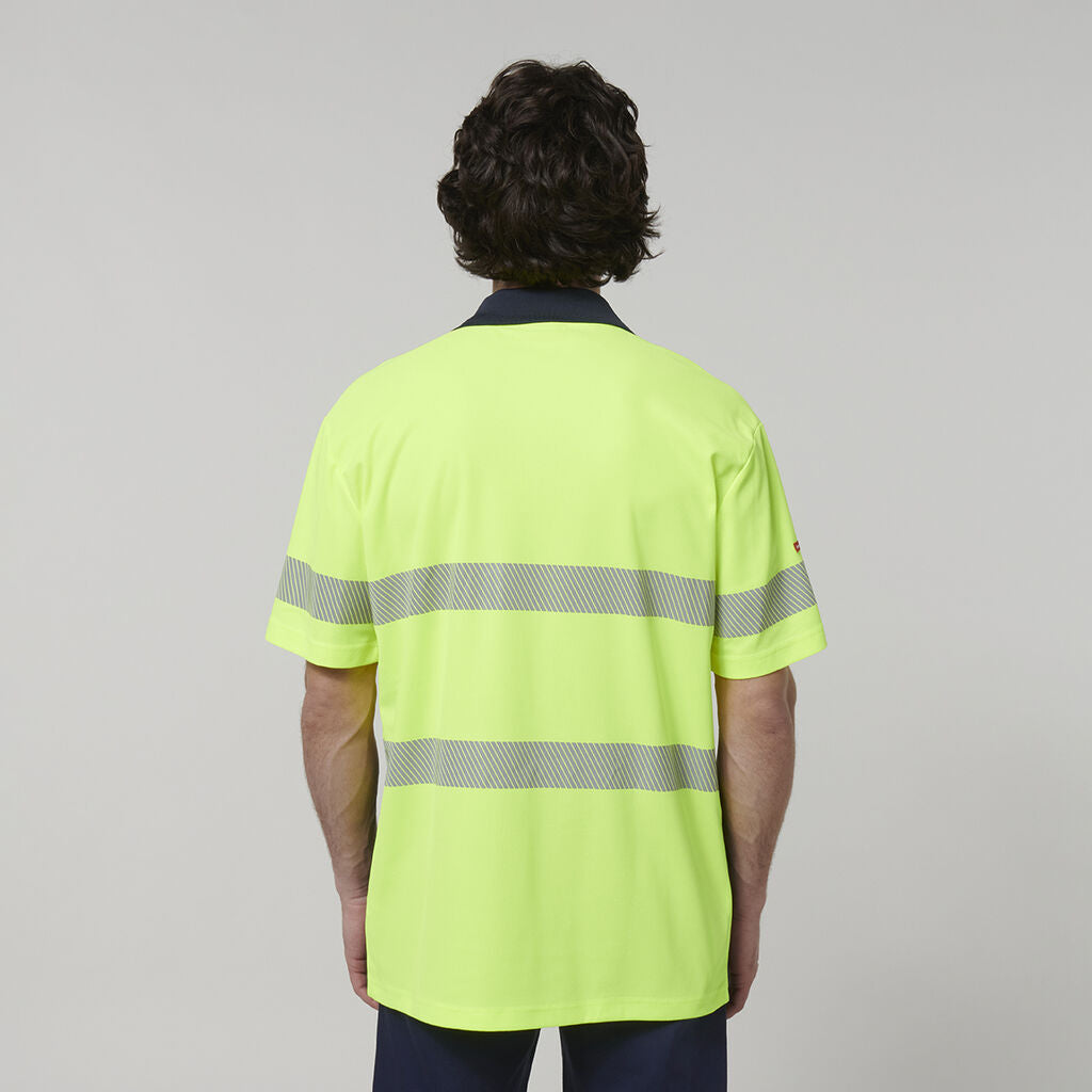 Hard Yakka Men's Short Sleeve Hi Vis Taped Polo (Y19618)